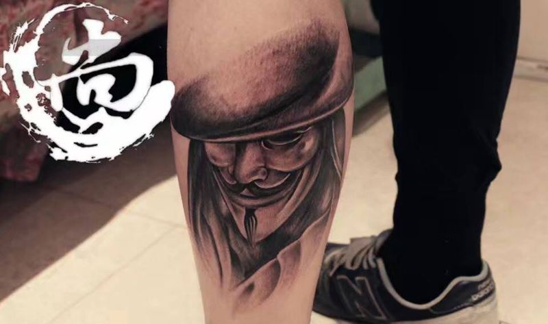 V队仇杀纹身图片