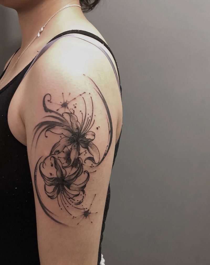 彼岸花纹身图片