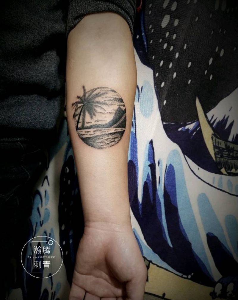 点刺纹身图片_手臂点刺纹身图案