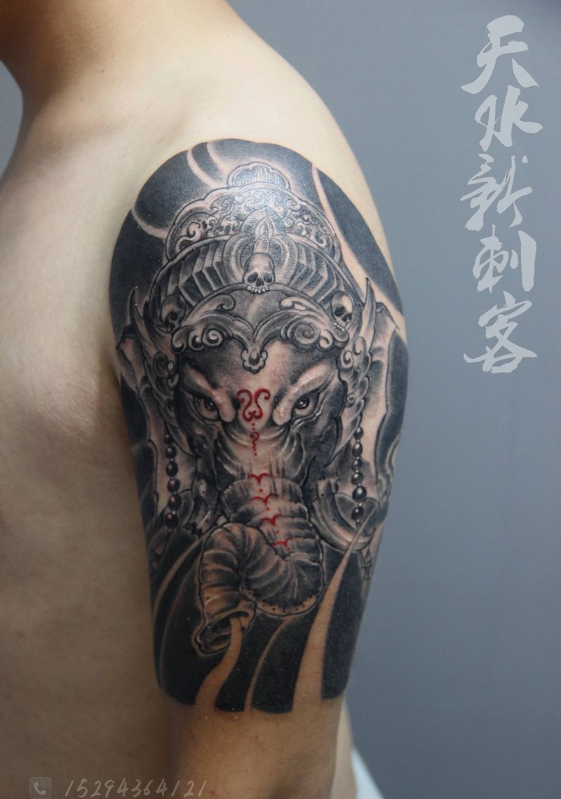 象神纹身图片