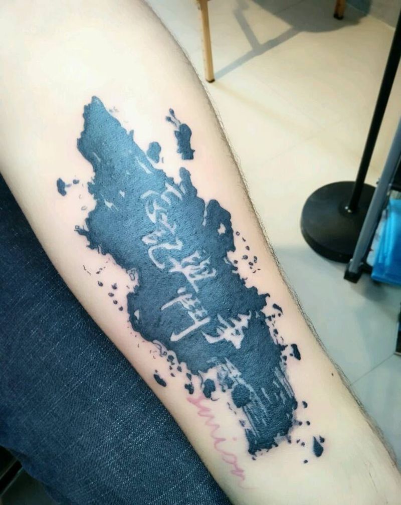 泼墨纹身图片
