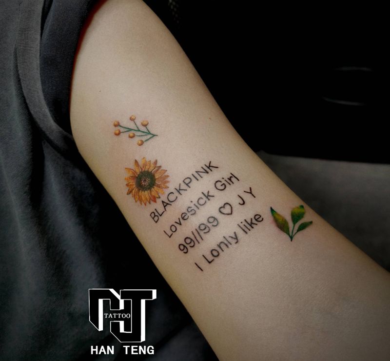 字母纹身图片_手臂几何图腾纹身图案