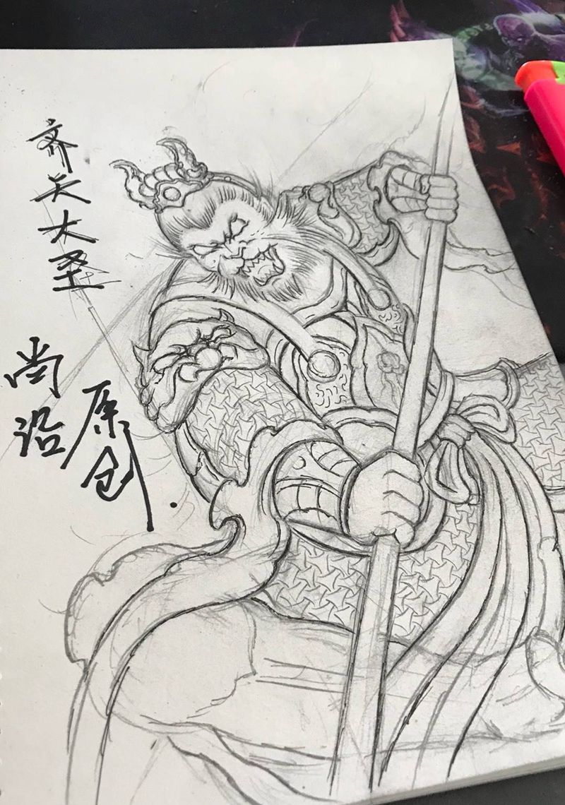 原创大圣纹身图片