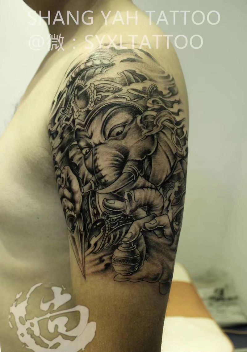 象神纹身图片