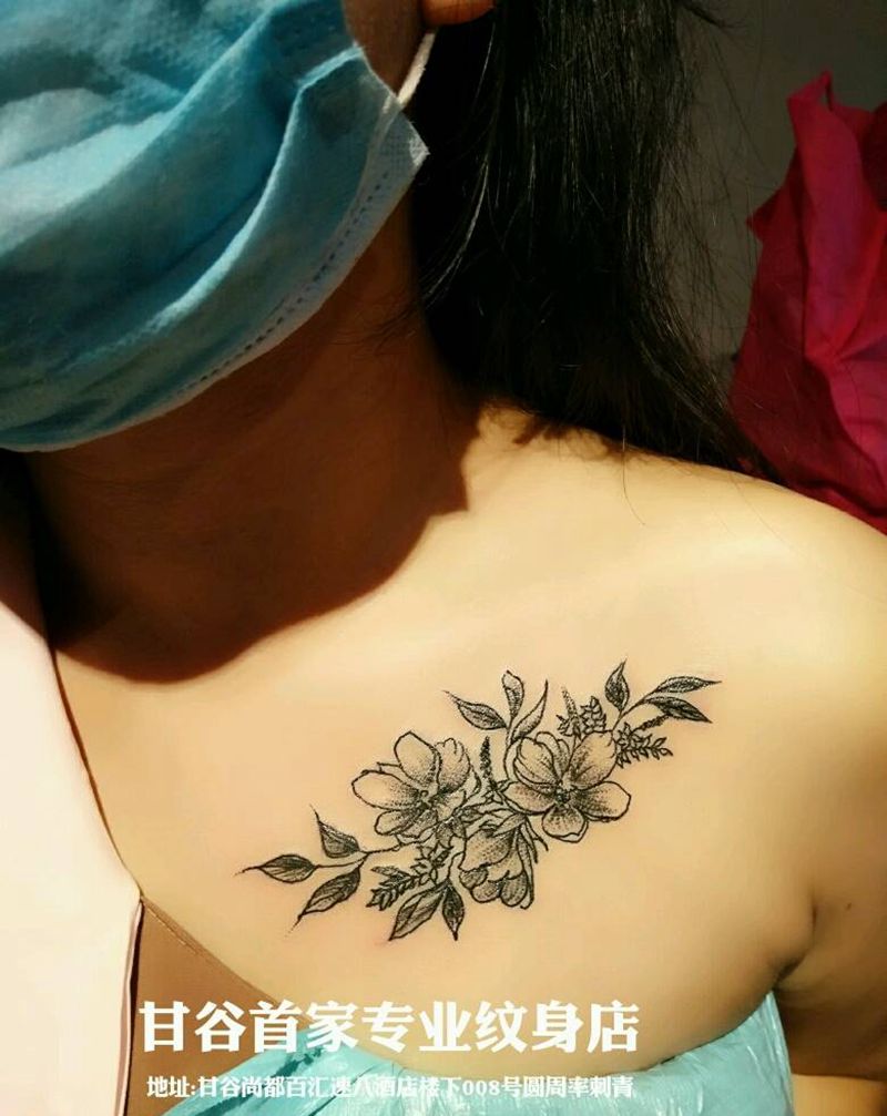 素花纹身图片