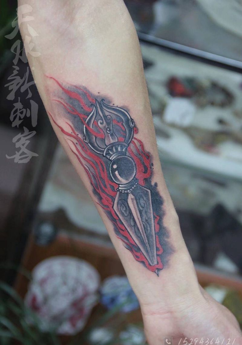 降魔杵纹身图片