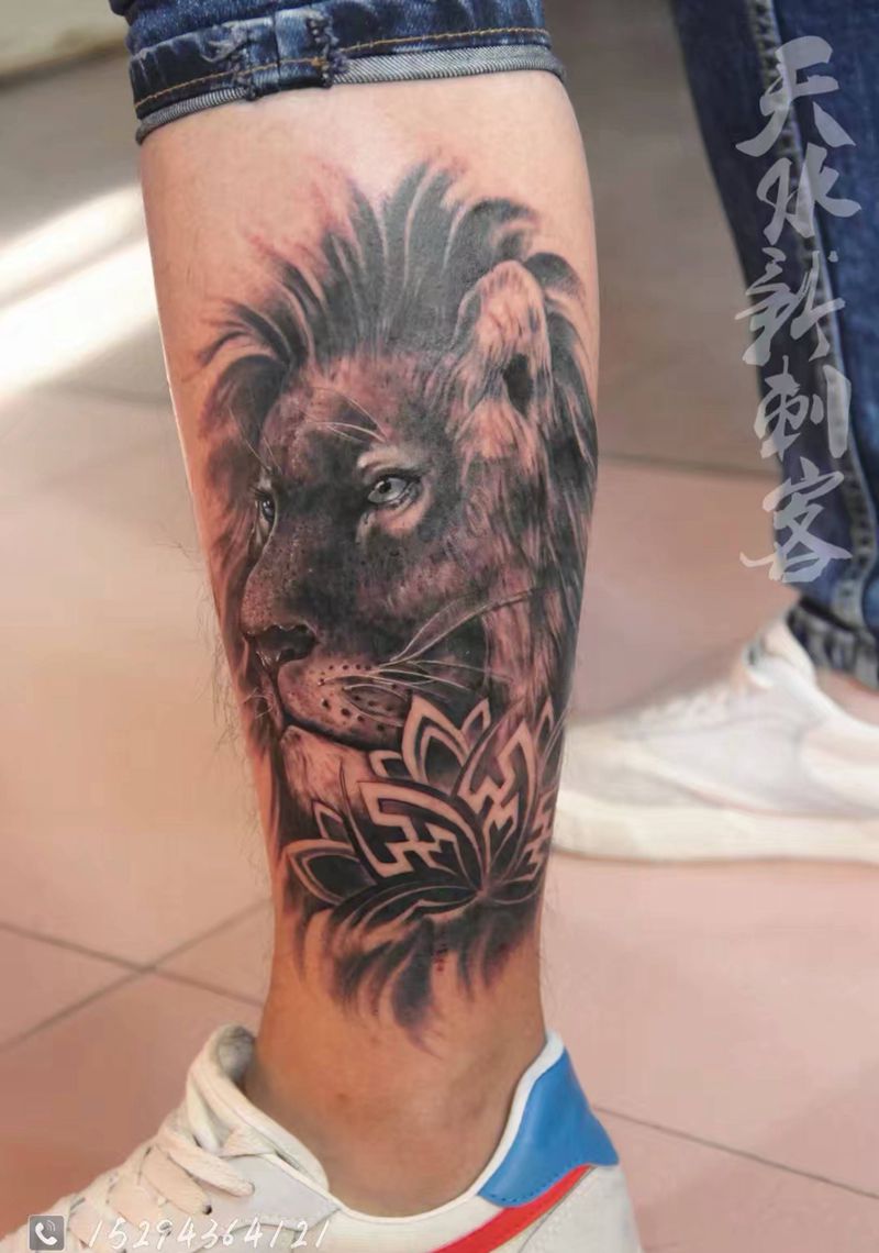 狮子纹身图片