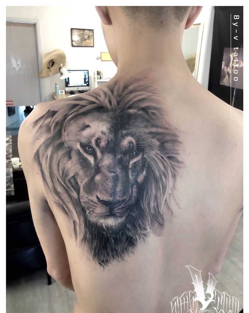 巴巴里狮纹身图片