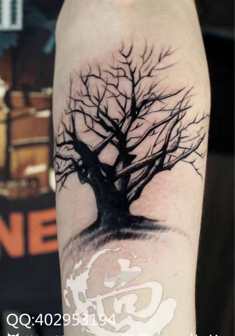 枯藤老树纹身图片