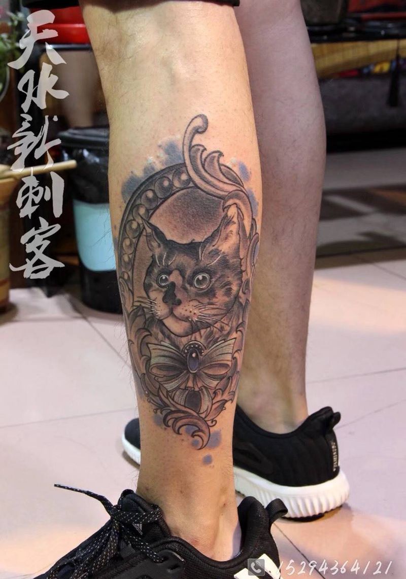 猫纹身图片