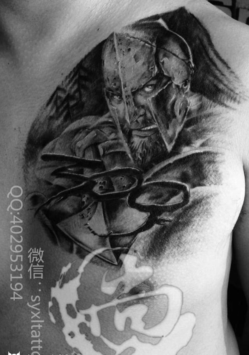 斯巴达纹身图片