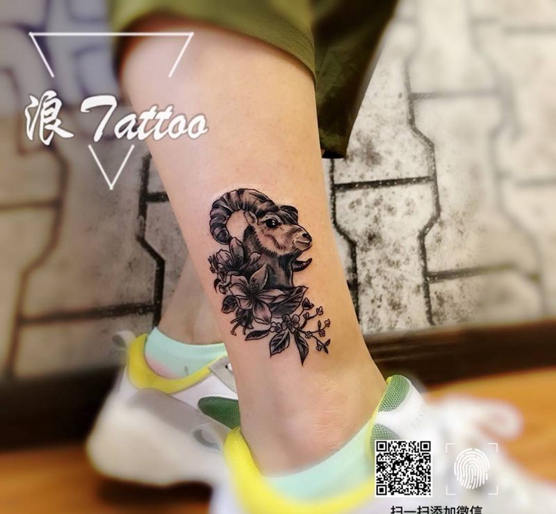 生肖羊纹身图片