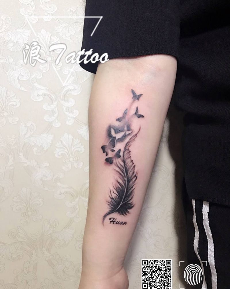 羽化蝶纹身图片