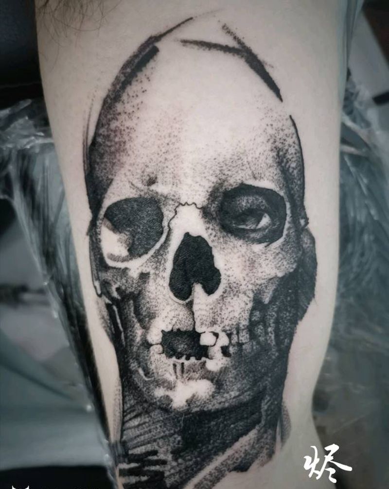 结构构造纹身图片_点刺欧美写实纹身图案