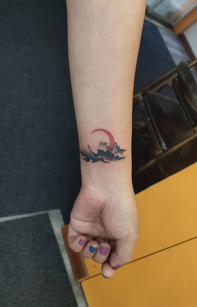 疤痕遮盖纹身图片_手臂新传统纹身图案