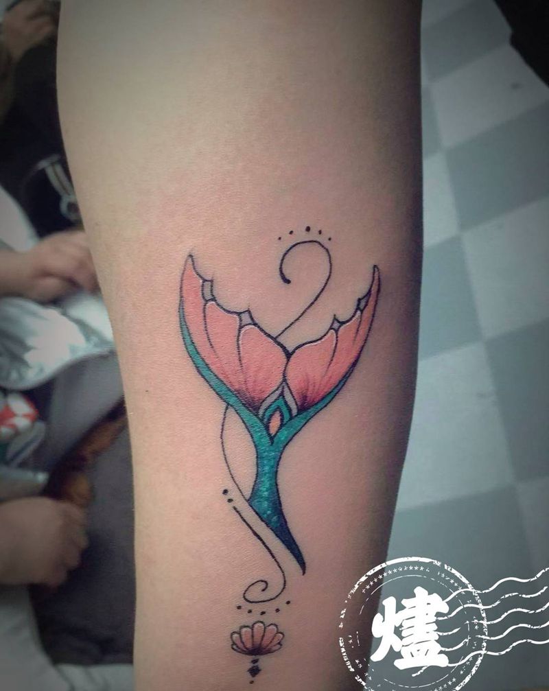 美人鱼纹身图片_手臂New School纹身图案