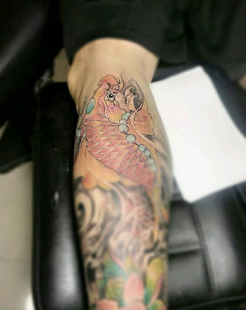 红鲤鱼绿鲤鱼与驴纹身图片