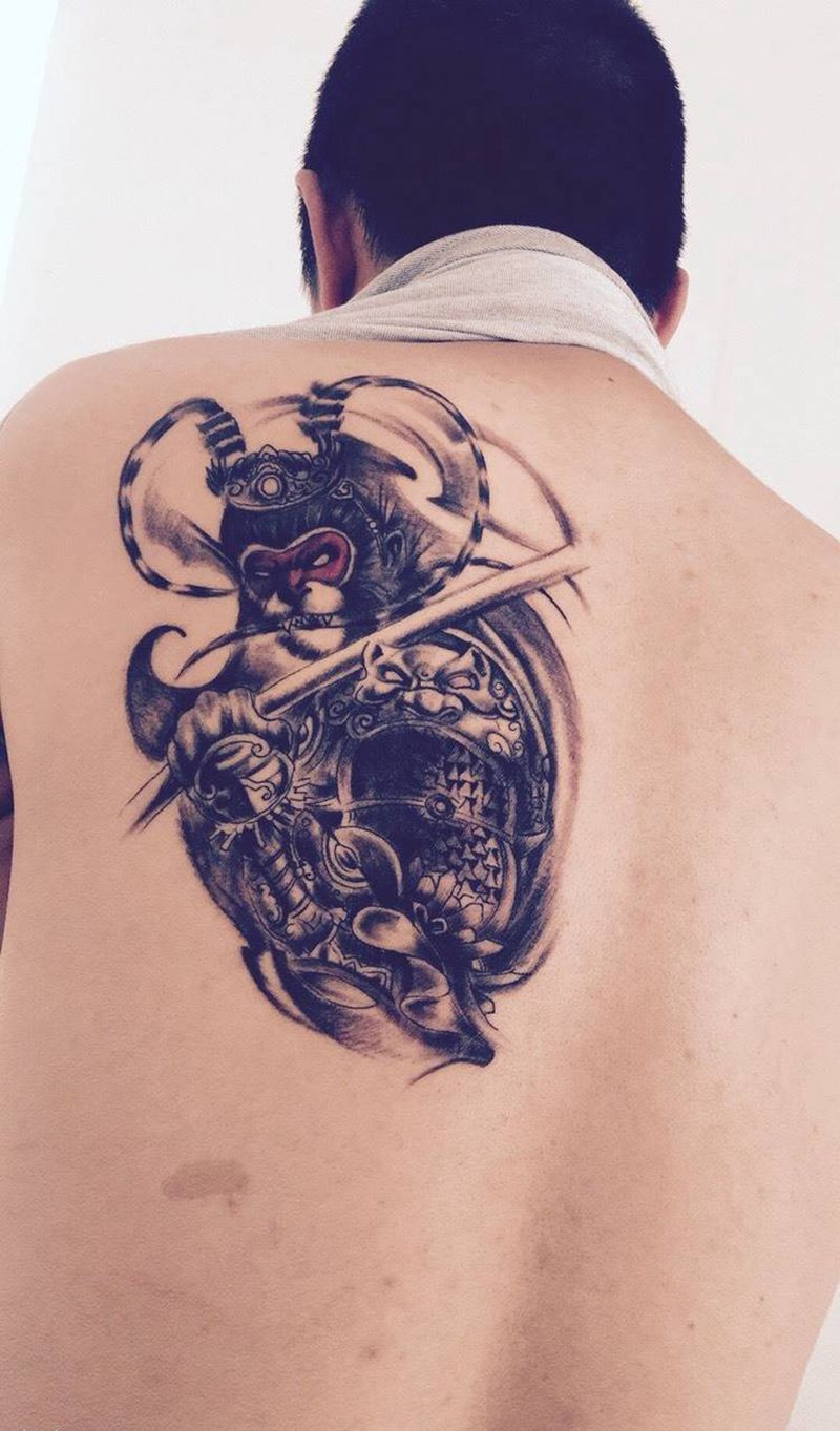 带着猴哥去搓澡纹身图片