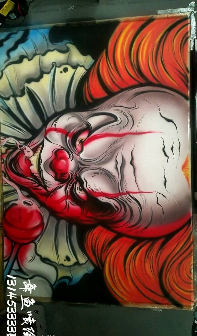 小丑纹身图片_New School纹身图案