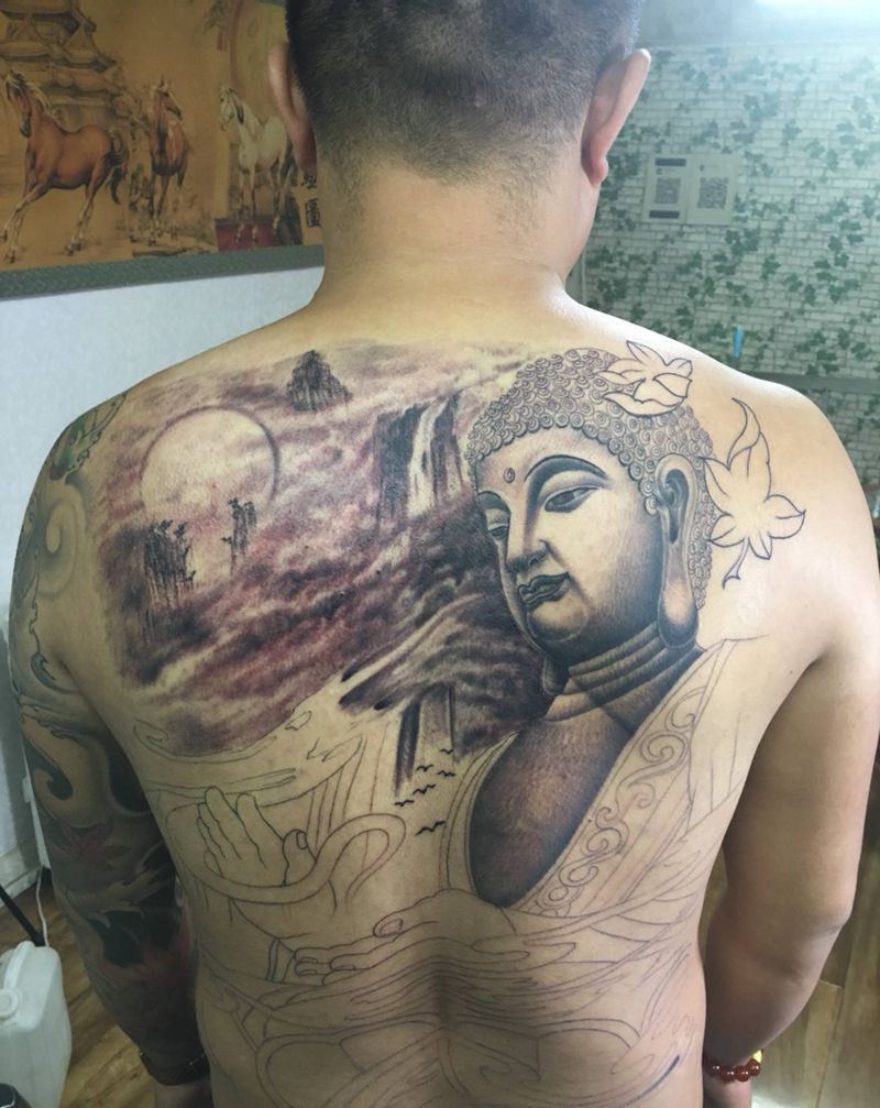 佛纹身图片