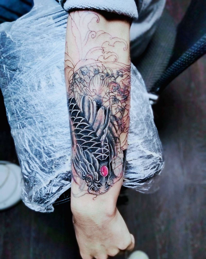 遮盖纹身图片_手臂老传统纹身图案