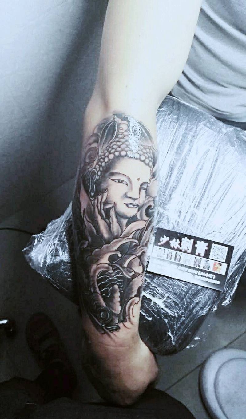 菩提纹身图片_手臂老传统纹身图案