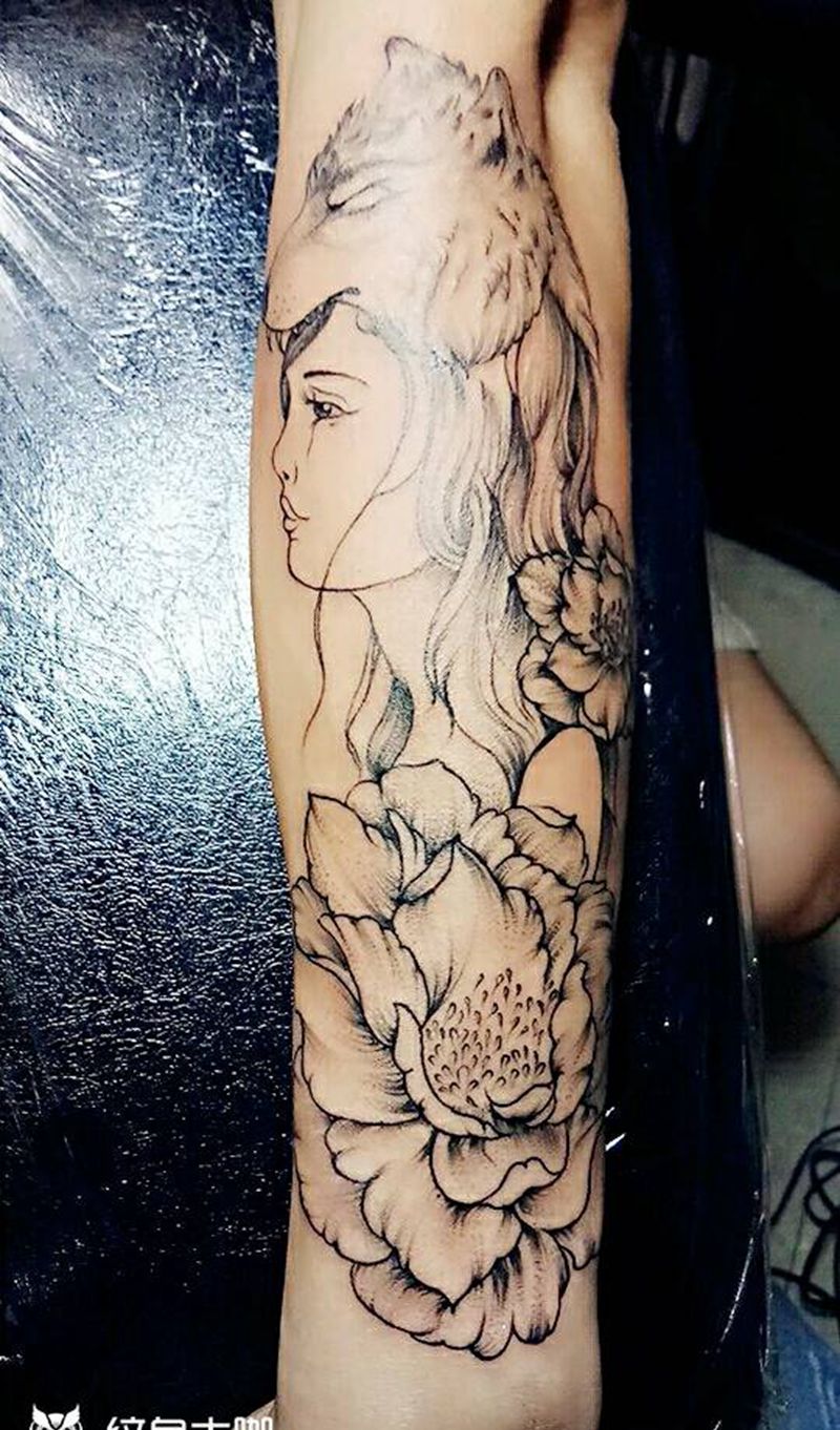 近期纹身图片_手臂欧美传统习俗几何字符动物人物原创成品纹身图案