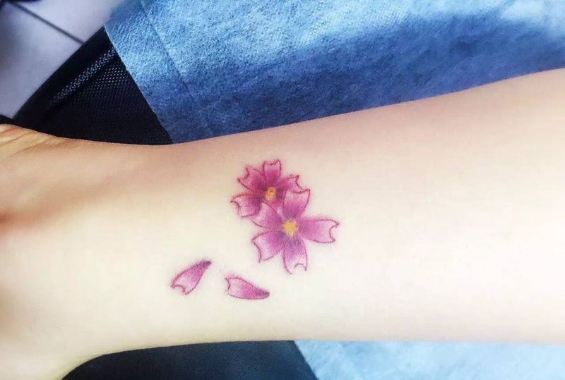 小清新•花纹身图片