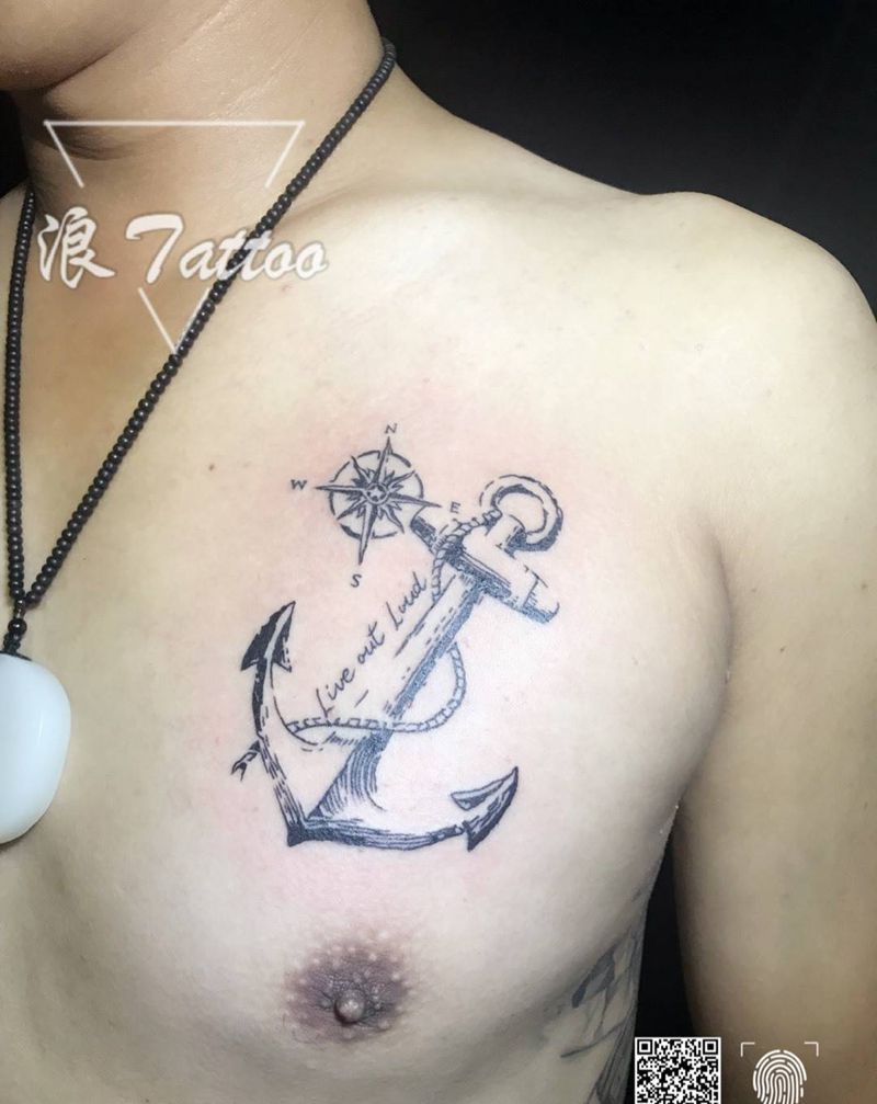 船锚纹身图片