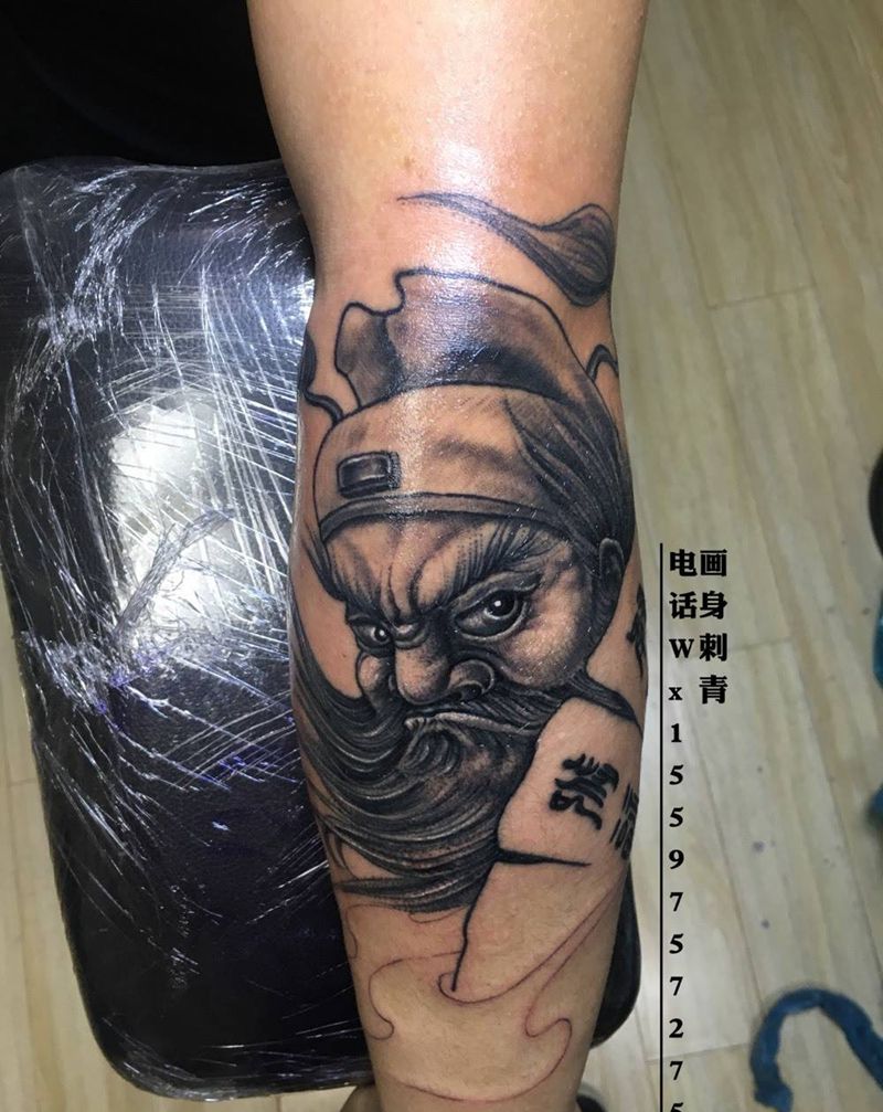 钟馗未完纹身图片