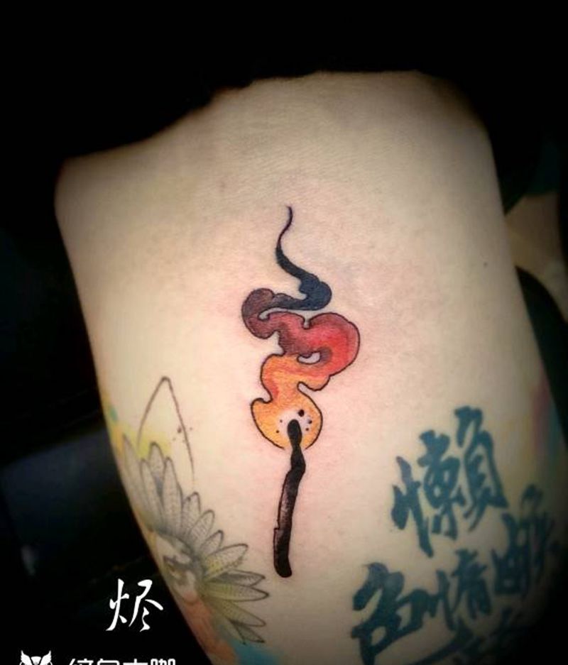 火柴纹身图片_New School纹身图案