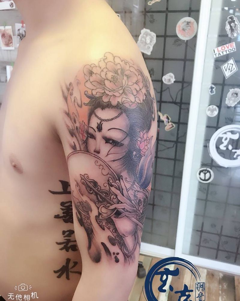 艺妓纹身图片