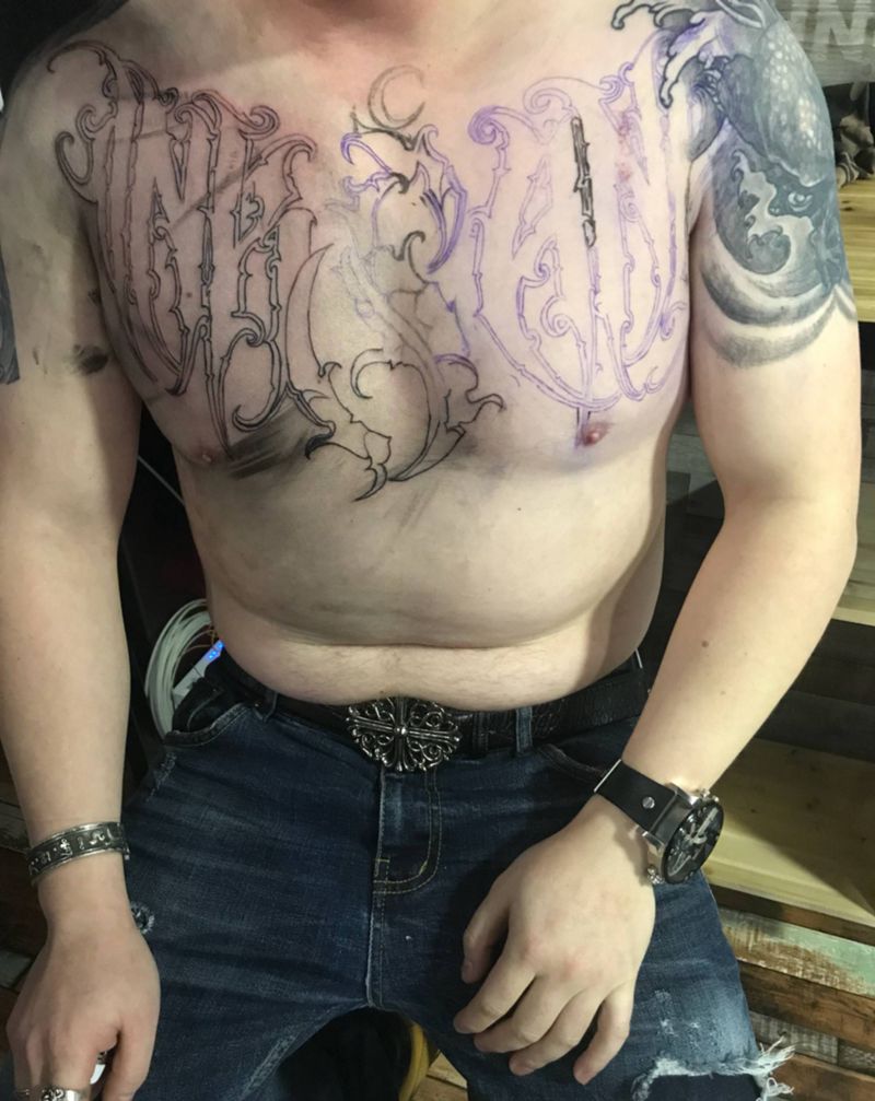 奇卡诺未完纹身图片