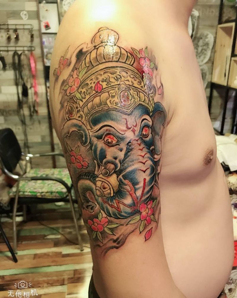 象财神纹身图片