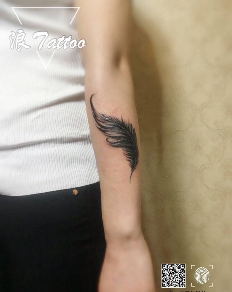 羽毛纹身图片
