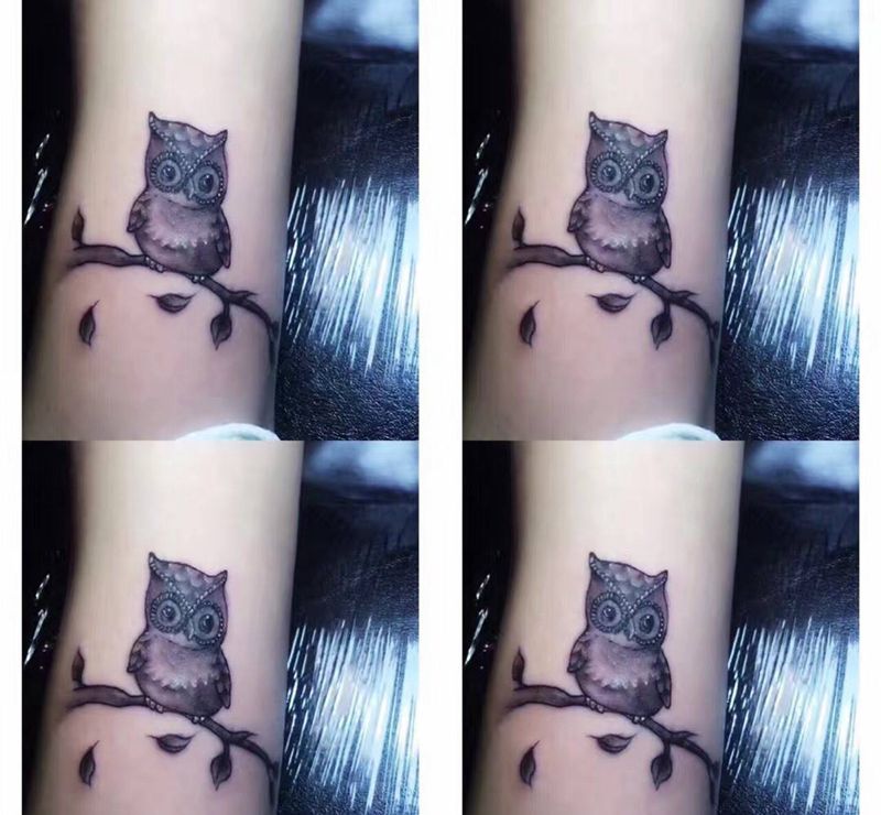 萌萌萌纹身图片_成品手臂清新习俗动物静物植物纹身图案