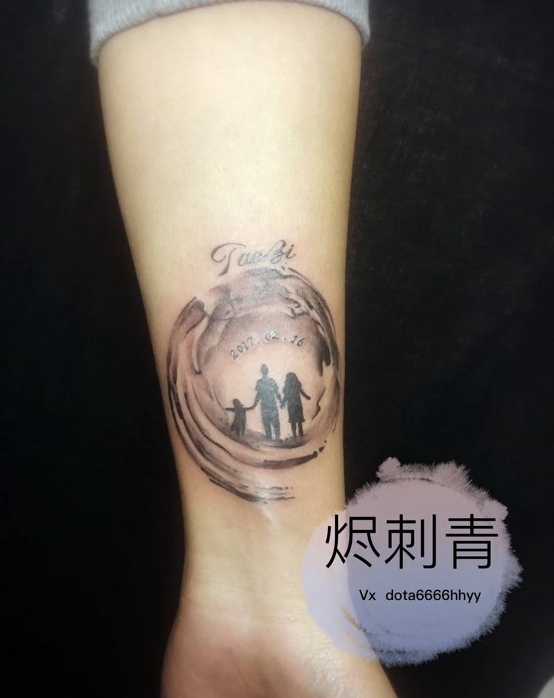 责任纹身图片_成品手臂国画习俗人物图腾纹身图案