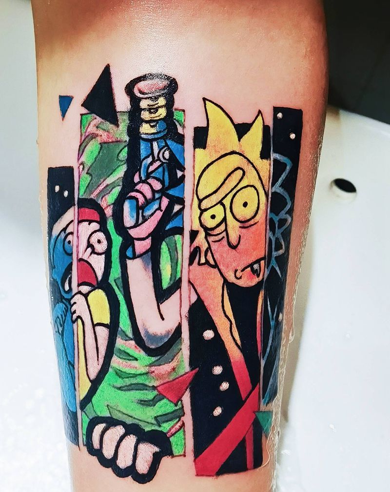 卡通纹身图片_手臂Old School纹身图案