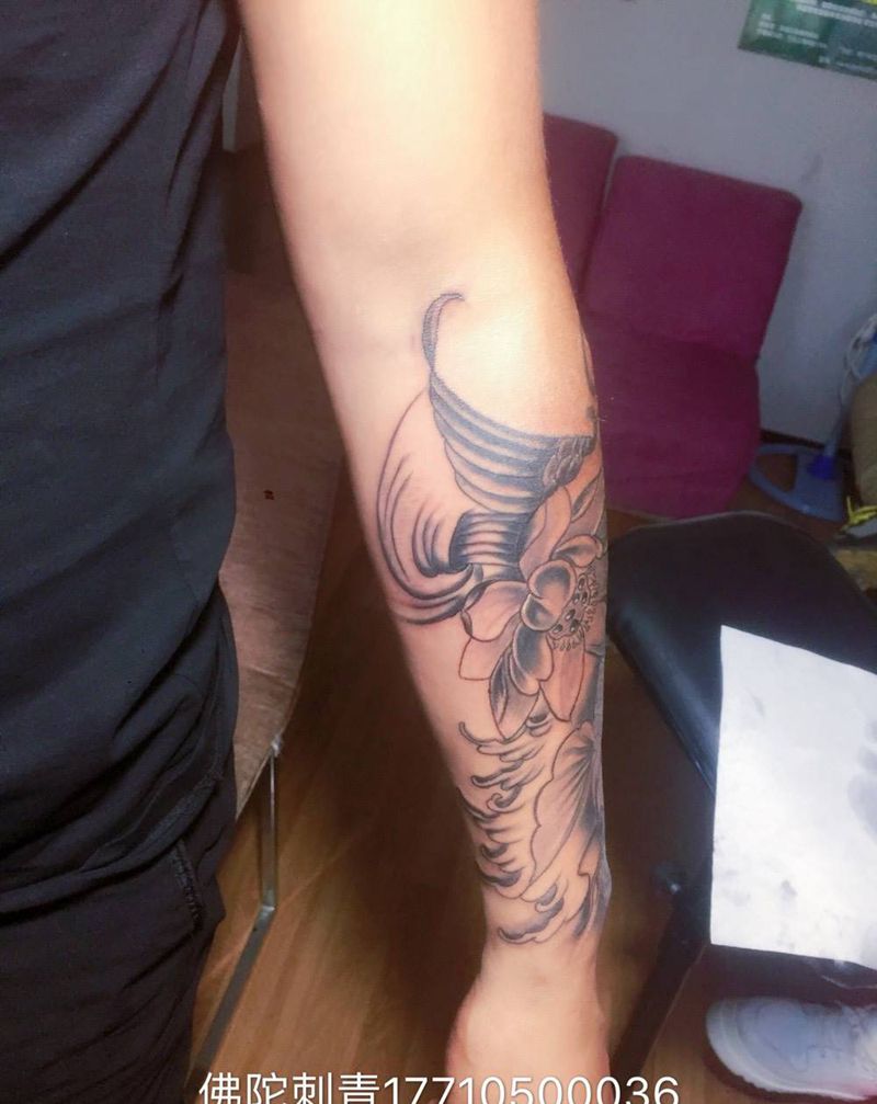 疤痕遮盖纹身图片_成品手臂传统动物宁夏银川中国纹身图案