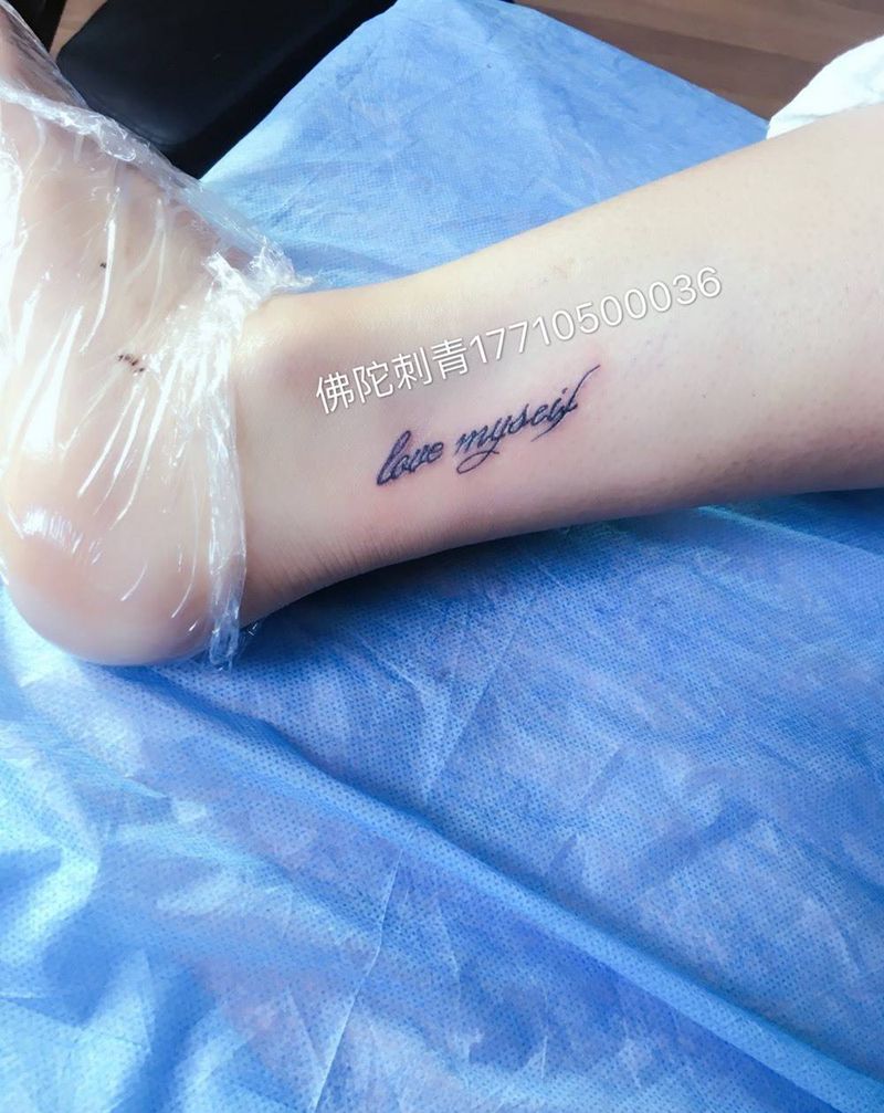 英文纹身图片_成品手稿脚部清新字符宁夏银川文身 学习纹身图案