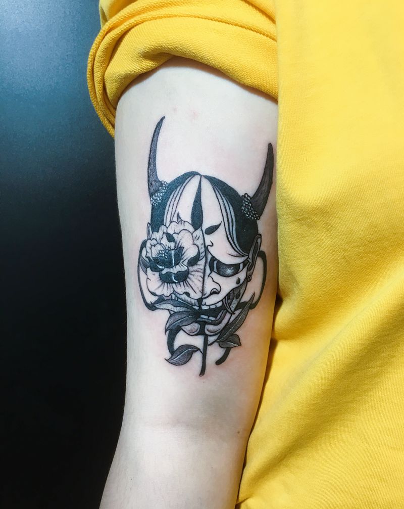 小般若纹身图片_手臂老传统纹身图案