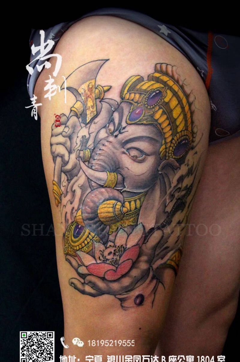 象神纹身图片