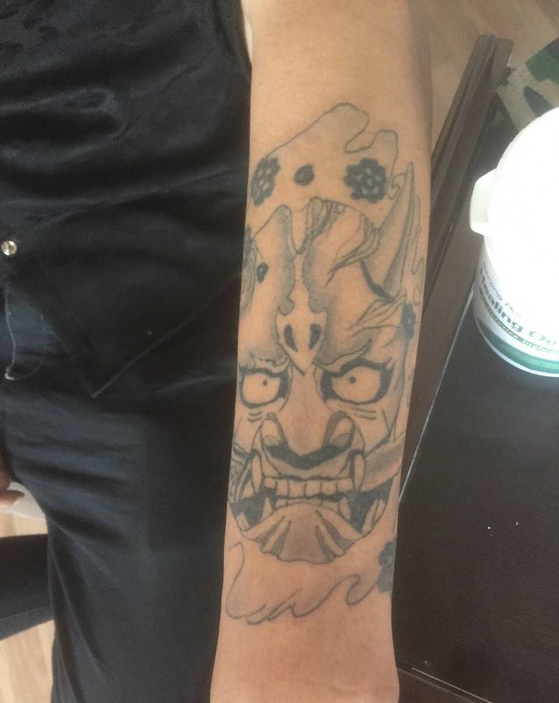 失败般若修改纹身图片_手稿成品手臂手部传统人物鬼神银川宁夏纹身图案