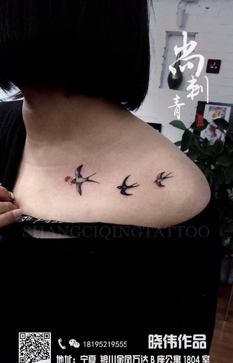 燕子纹身图片