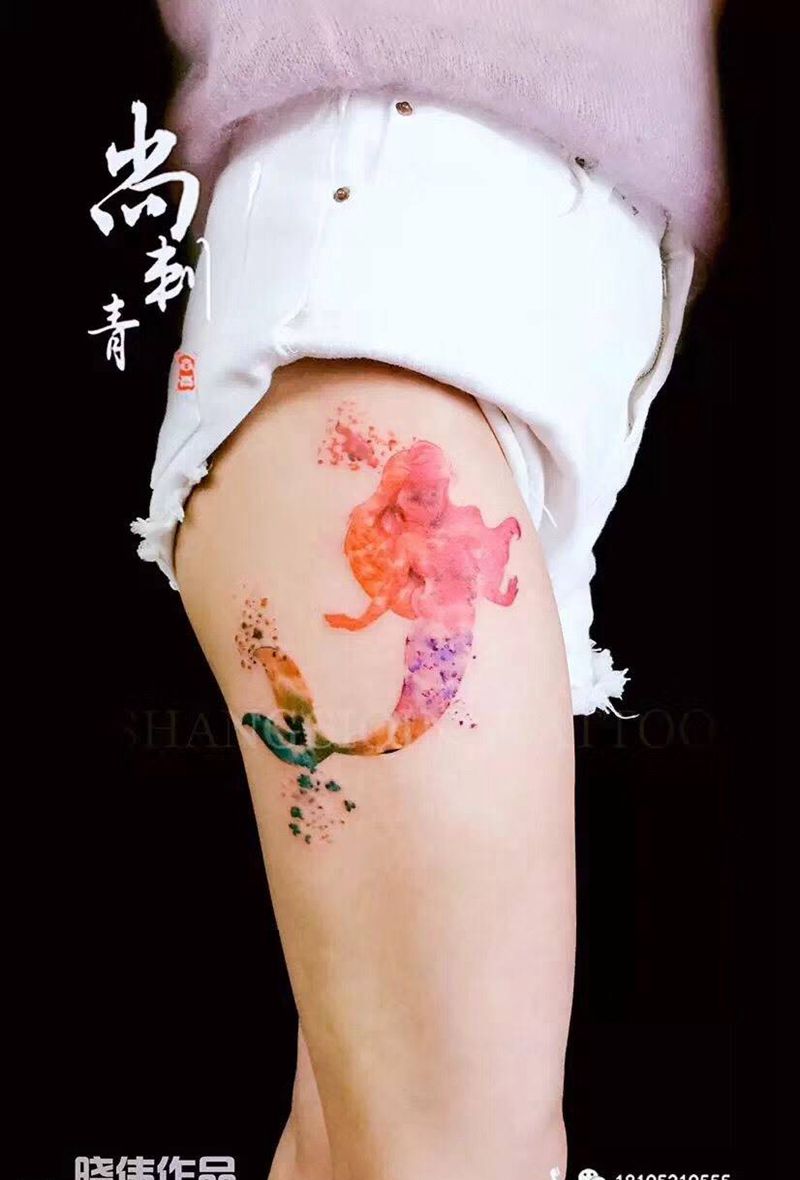 美人鱼纹身图片