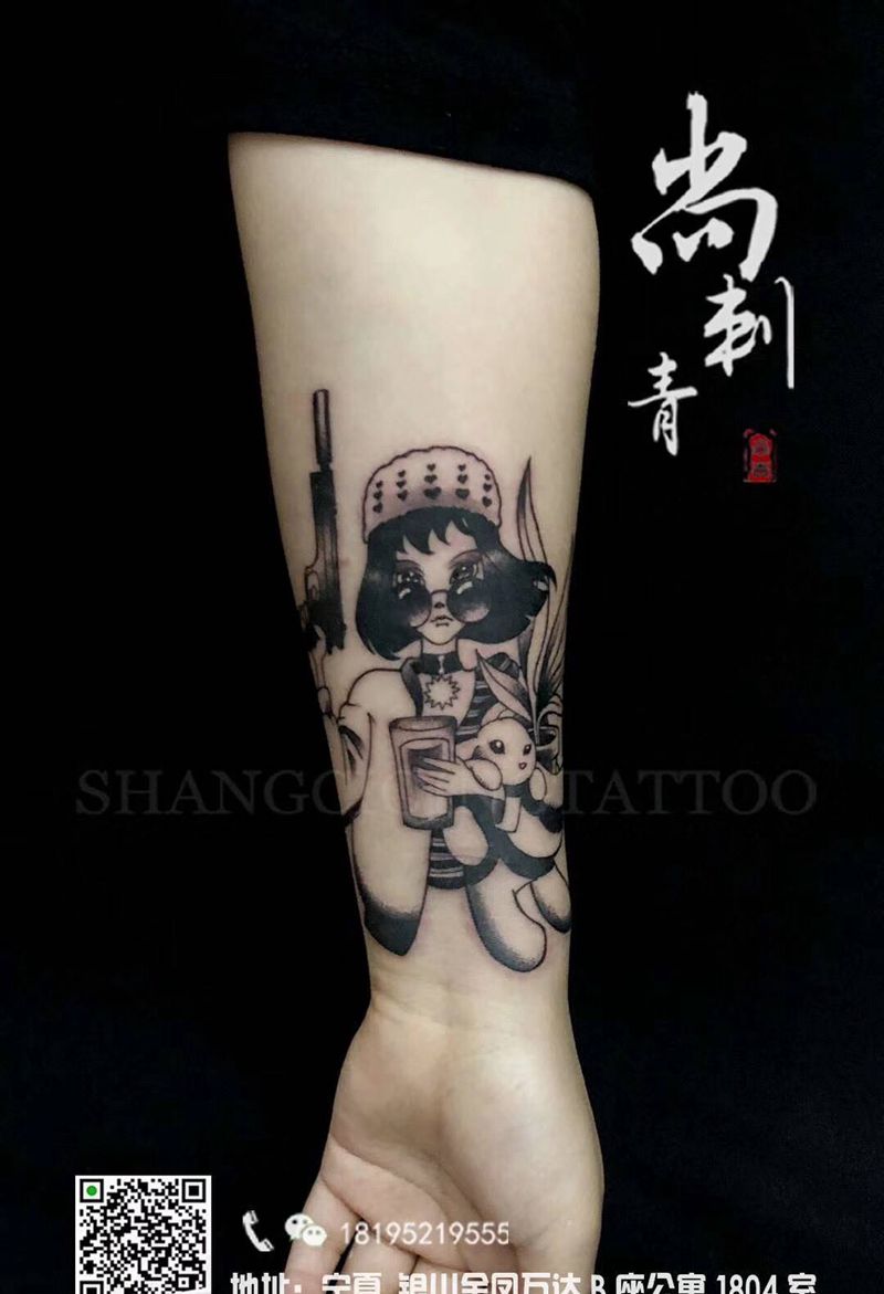 枪手纹身图片