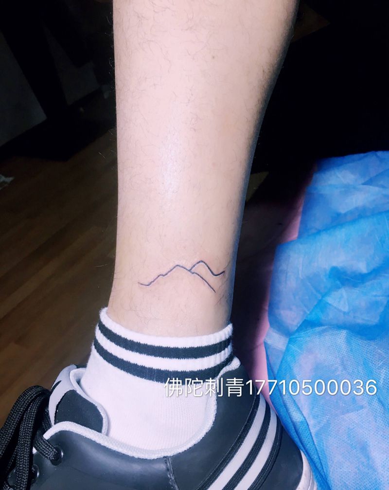 情侣纹身纹身图片_成品手稿腿部清新几何宁夏银川文身 学学习纹身图案