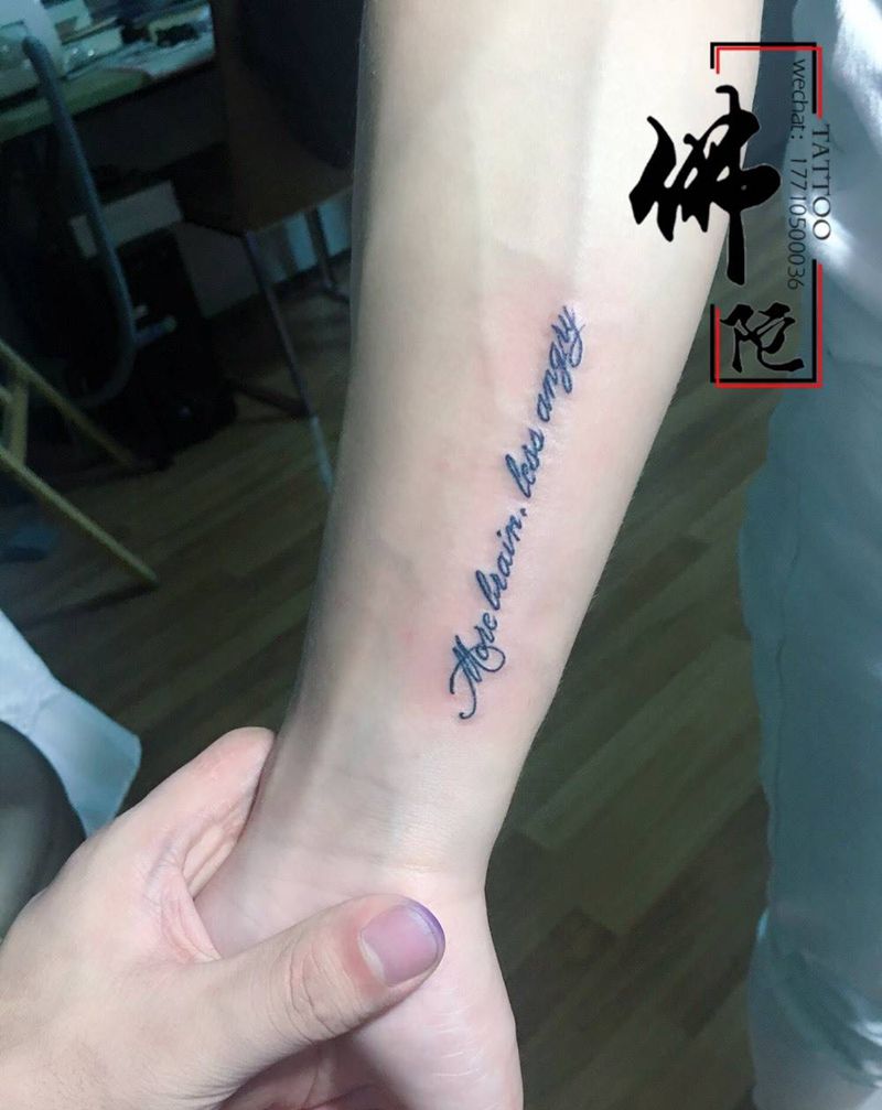 小字母纹身图片_成品手稿手臂清新字符银川文身 宁夏学学习纹身图案