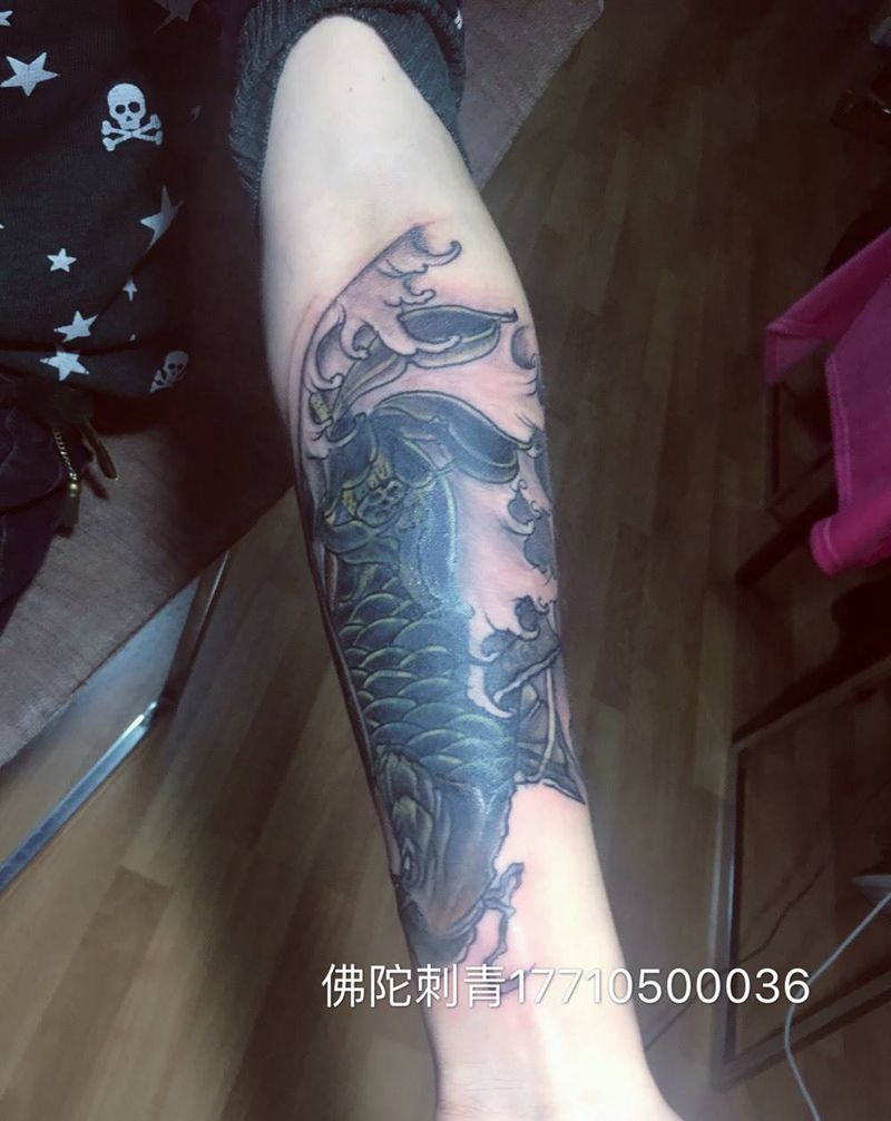 遮盖纹身图片_成品手臂传统动物宁夏银川文身 学习学纹身图案