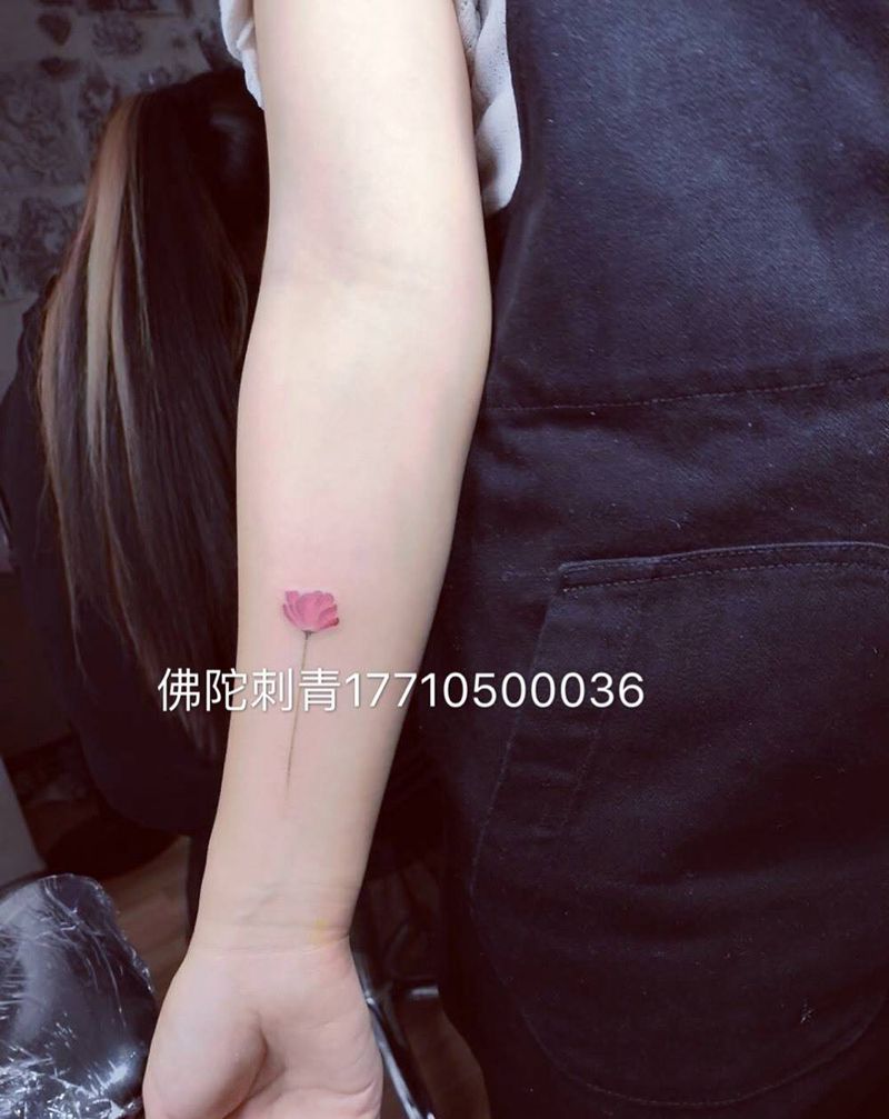小清新纹身图片_成品手稿手臂清新植物银川文身 学宁夏学习纹身图案